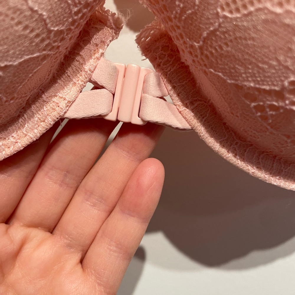 Auden Women’s Fishnet Lace Racerback Bra 36B Pink Front Clasp NWT - Picture 3 of 7